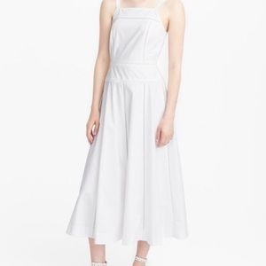 J.Crew White Poplin Pinafore Midi Dress 14